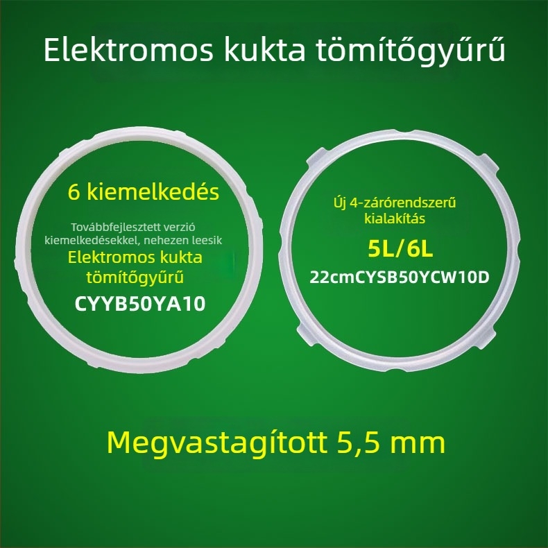 Szilikon tömítés elektromos nyomásfőző edény fedeléhez 5L/6L