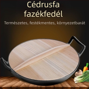 Kézzel készített fa fedő otthoni használatra – fedő agyagedényhez és főttes edényhez, klasszikus stílus