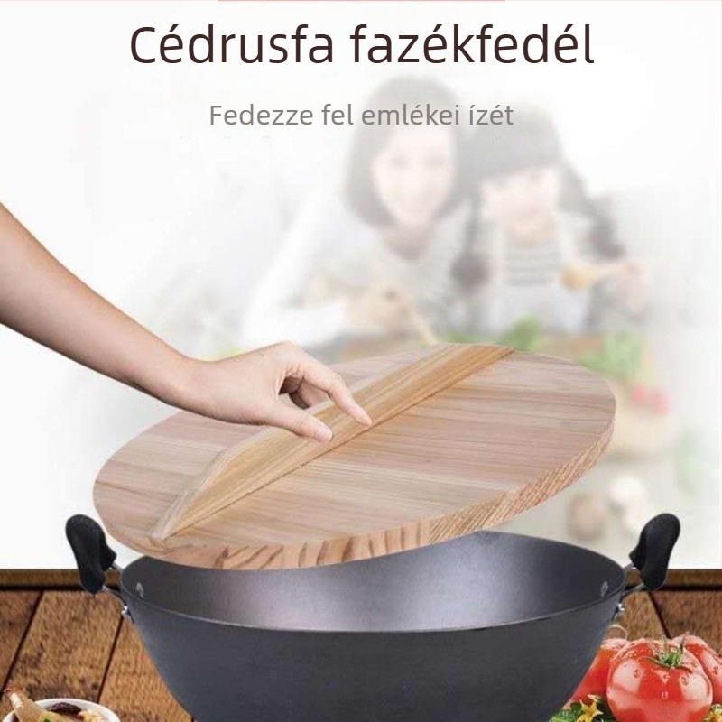 Kézzel készített fa fedő otthoni használatra – fedő agyagedényhez és főttes edényhez, klasszikus stílus