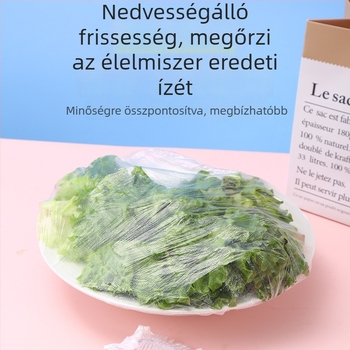 Élelmiszer-biztonságos műanyag fóliás fedő készlet, porvédő sapkák, egyszer használatos ételtároló zacskók, zöldségfedők és zuhanysapkák elasztikus nyílással