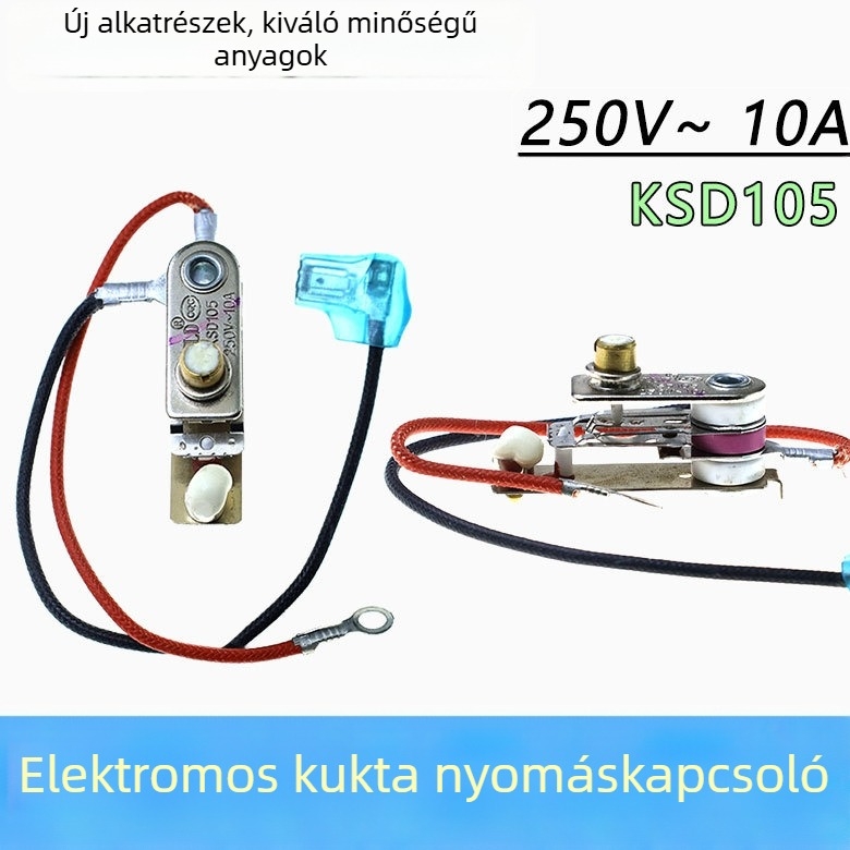 KSD105 Elektromos nyomásos főzőedény nyomáskapcsoló, 250V, 10A, hőmérséklet-szabályozó kapcsoló