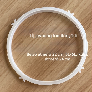 Jiuyang elektromos nyomásfőzőhöz szilikon tömítőgyűrű, 5L-6L kapacitású, fogazott élű és sarok tömítéssel, modell JYY-5L-DG-02