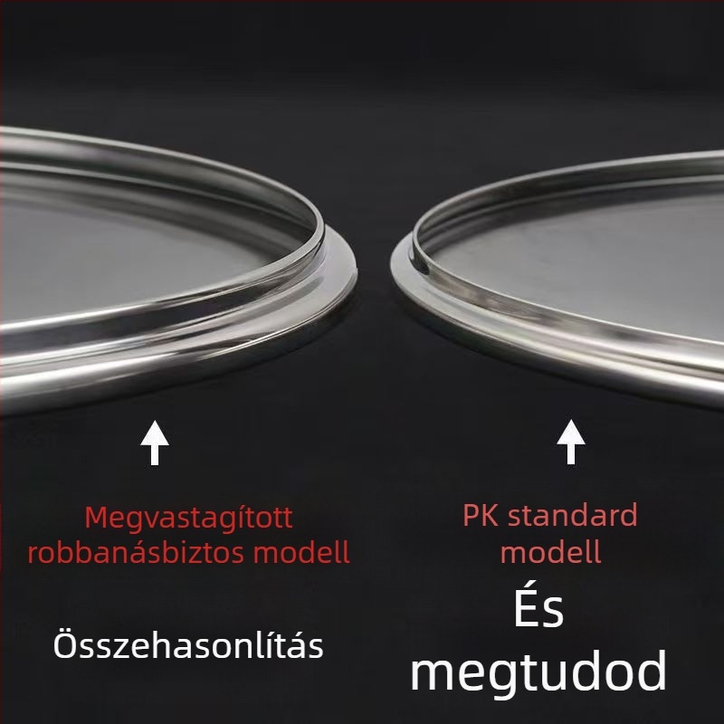 Vastagított edzett üveg fedő edényekhez, otthoni használatra, alkalmas sütéshez és gőzöléshez, repedésálló