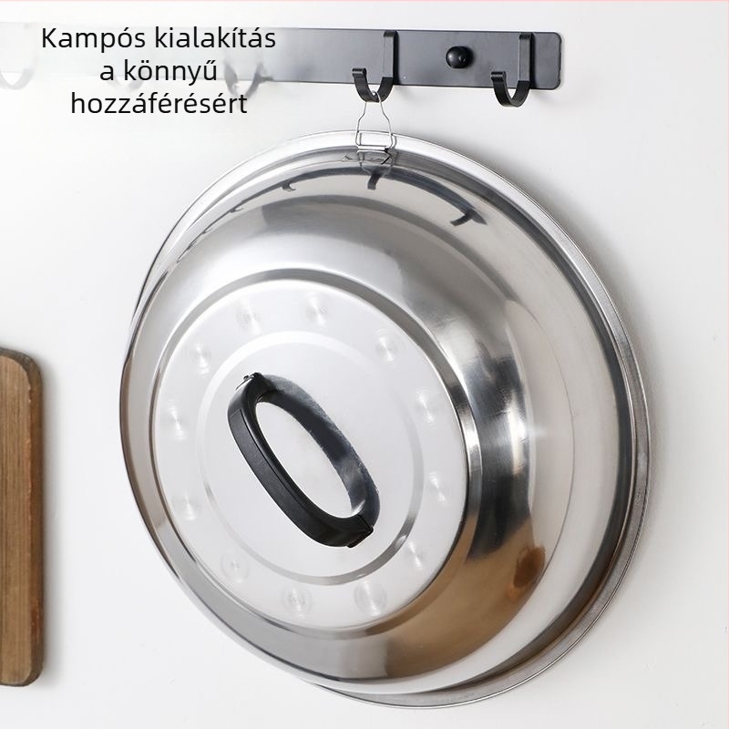 Megvastagított rozsdamentes acél wok fedő, hagyományos kör alakú kialakítás, nagy magasságú fedő vas edényekhez