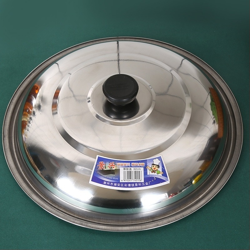Rozsdamentes acél edényfedő, univerzális wokfedő, mágneses, 30–32 cm