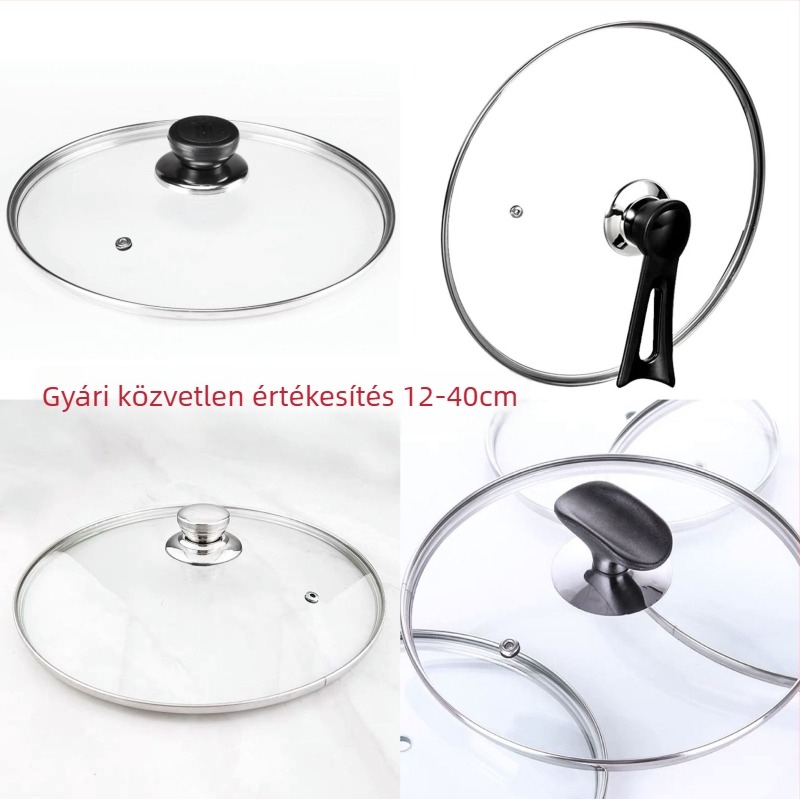 G- alakú wokfedél, edzett üveg, ütésálló, fogantyú nélkül