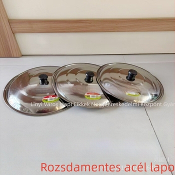 Lapos edényfedő rozsdamentes acélból