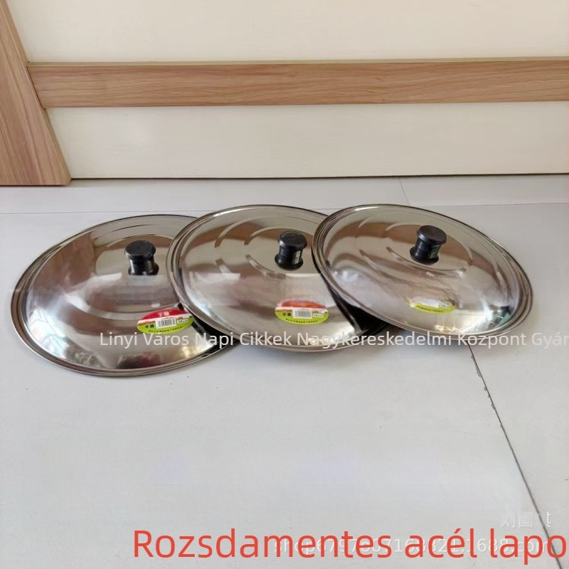 Lapos edényfedő rozsdamentes acélból