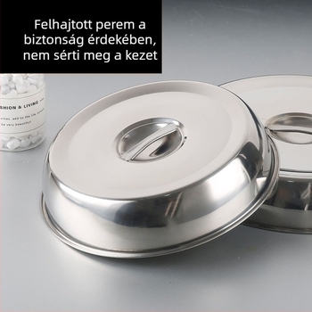 Új vastagabb Teppanyaki fedő rozsdamentes acélból