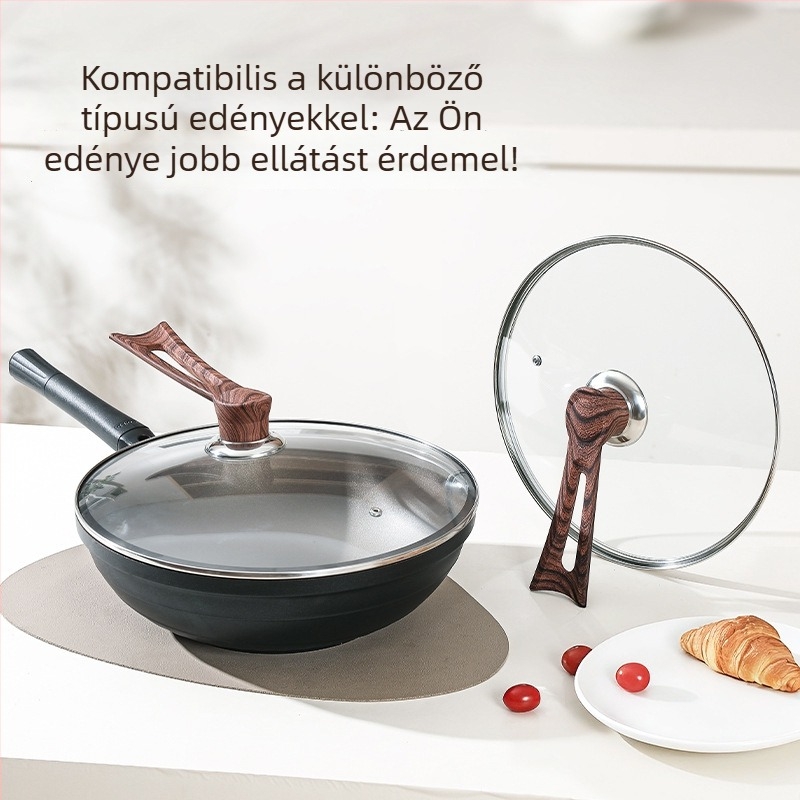 Vastagított edényfedő edzett üvegből, hőálló, univerzális konyhai fedő, élelmiszer-minőség