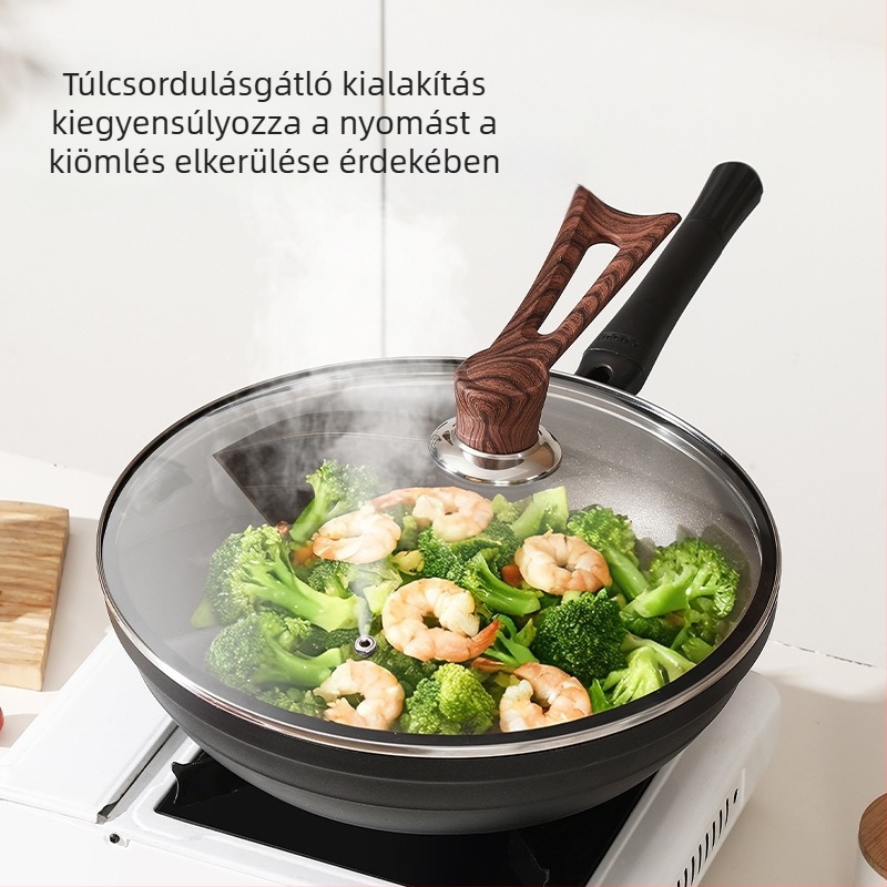 Vastagított edényfedő edzett üvegből, hőálló, univerzális konyhai fedő, élelmiszer-minőség