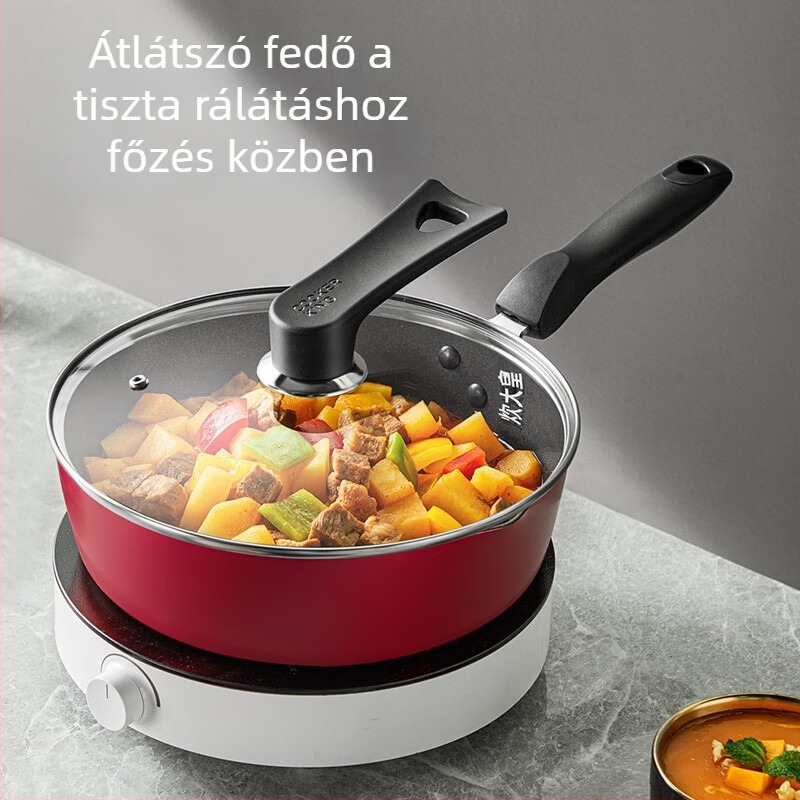 Üvegfedő gőzölőhöz és serpenyőhöz, magas hőállóságú, átlátszó univerzális konyhai tartozék