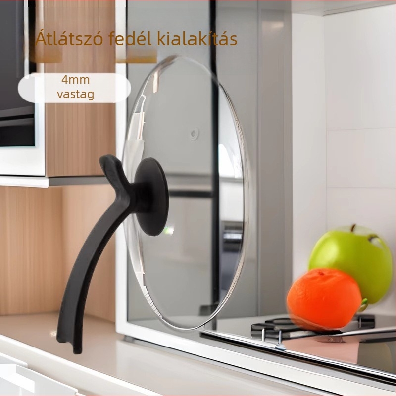 Edzett üvegű fazékfedő, 14–40 cm, különböző edényekhez