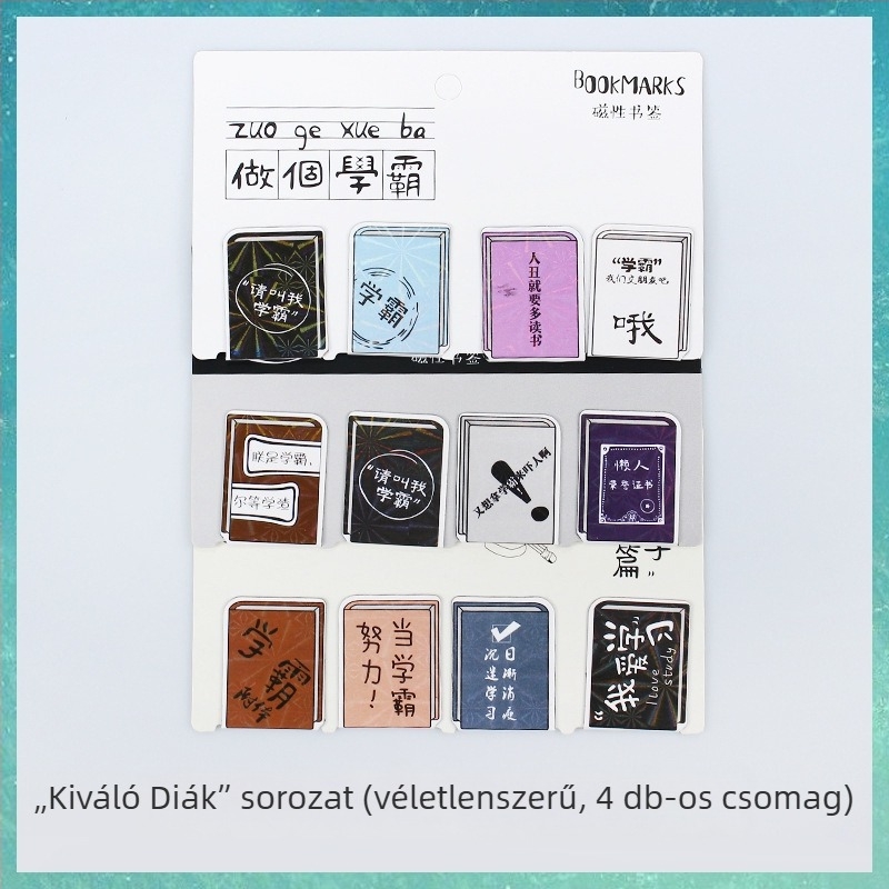 Iskolásoknak készült mágneses könyvjelző – karikatúra mintás, egyszerű, aranyos dizájn, testreszabható hűtőmágnes
