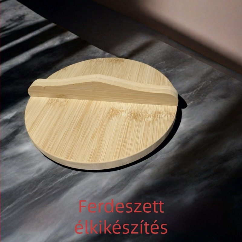 Kerek bambusz- és fa konyhai fazékfedél, vastított hagyományos gőzölőfedél, hőálló