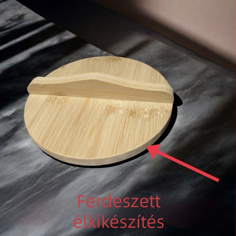 Kerek bambusz- és fa konyhai fazékfedél, vastított hagyományos gőzölőfedél, hőálló
