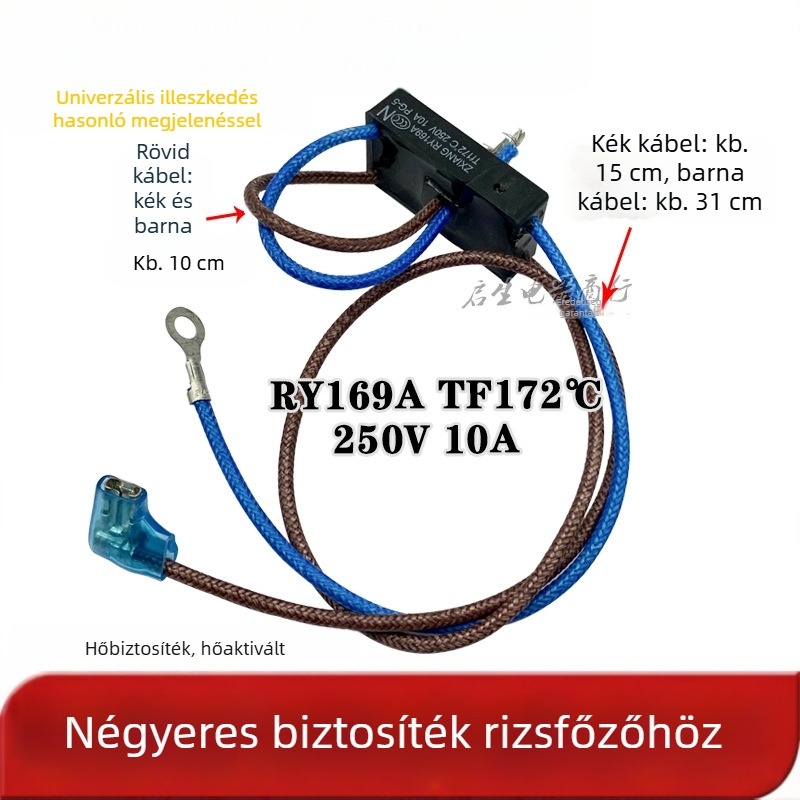 RY169A elektromos nyomástartó edény kiegészítő – 172°C hőbiztosító, 4 vezetékes, 10A