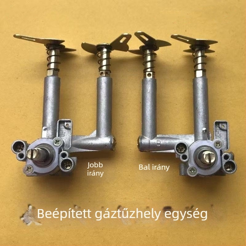 Asztali, beépített égőkapcsoló készlet gázfőzőhöz – szelepház és gyújtókapcsoló, bal- és jobb égőkhöz