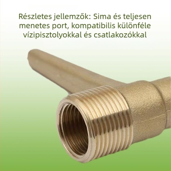 Réz gyors vízellátó szelep dugóval és csatlakozóval kert öntözéséhez
