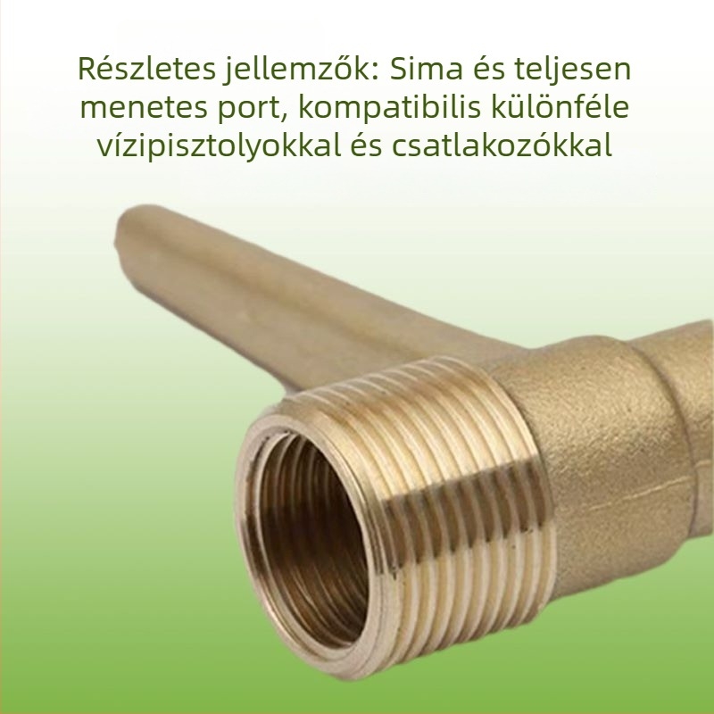 Réz gyors vízellátó szelep dugóval és csatlakozóval kert öntözéséhez