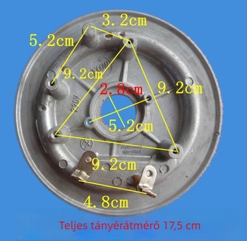 Elektromos nyomásos főzőedény fűtőlemez 900–1000 W