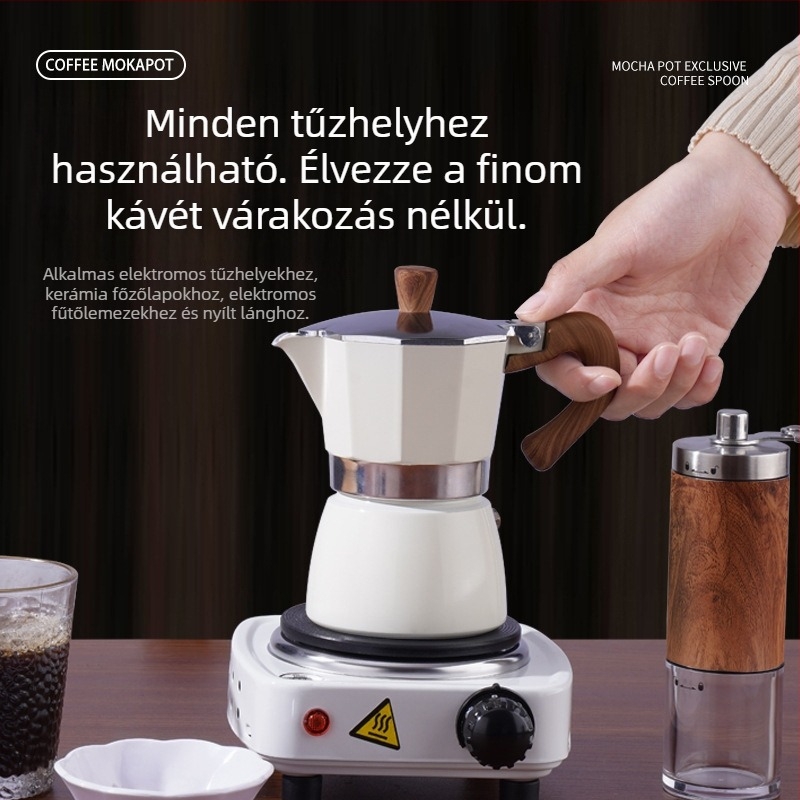 Olasz moka kávéfőző ajándékdoboz – espresso készlet, kávé kellékek, üzleti ajándék otthoni használatra
