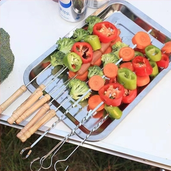 Rozsdamentes acél négyszögletes grill tálca vastított mágneses bevonattal és sík alappal
