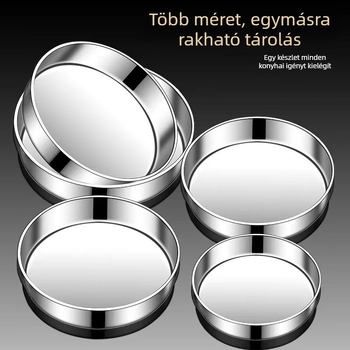 Rozsdamentes acélból készült egyenes oldalú pároló tálca, ideális süteményekhez és rizstészta tekercsekhez, tepsi, forma többszörös rétegű tortákhoz, otthoni használatra