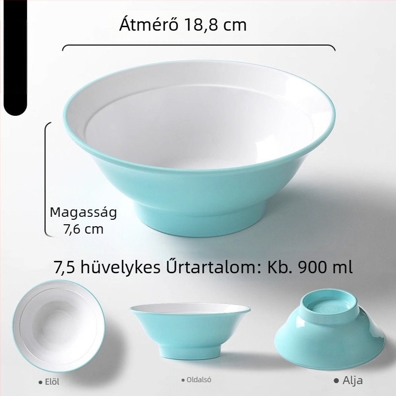 Nordic stílusú melamin tál tésztákhoz, kereskedelmi minőségű, vastag falú leveses tál