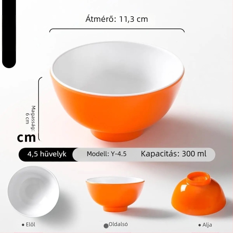 Nordic stílusú melamin tál tésztákhoz, kereskedelmi minőségű, vastag falú leveses tál