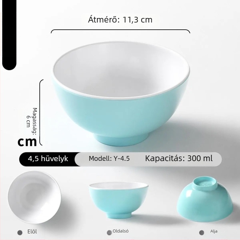 Nordic stílusú melamin tál tésztákhoz, kereskedelmi minőségű, vastag falú leveses tál