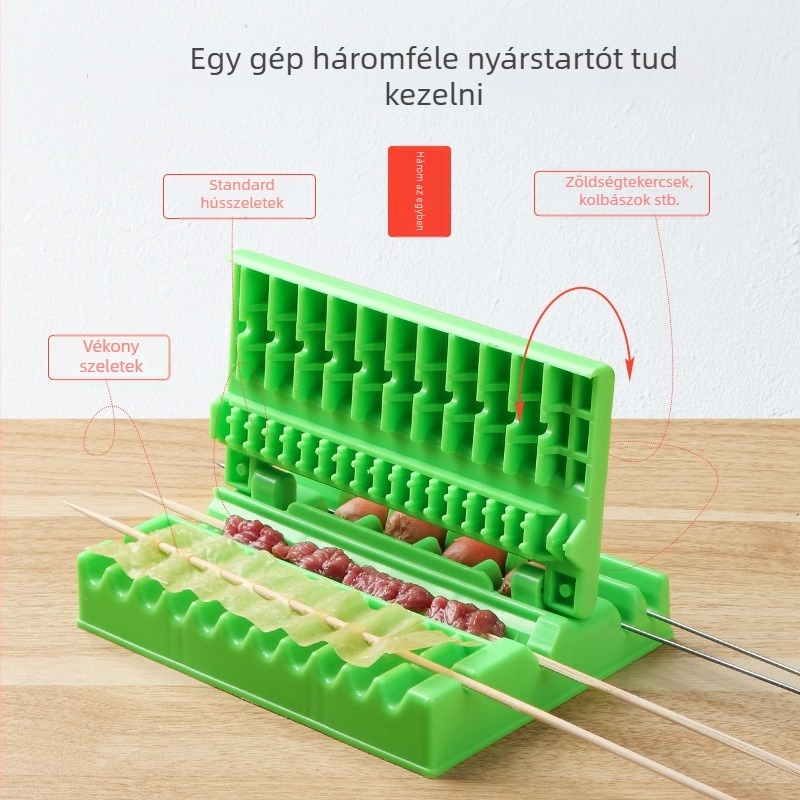 Otthoni barbecue hússzúró eszköz, multifunkcionális gyors hússzúrás készülék nagy nyársakhoz