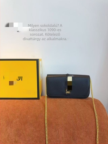 Sokoldalú női táska láncos vállpánttal, használható keresztbodyként, clutch és akordeon stílusú