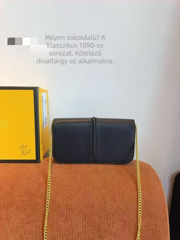 Sokoldalú női táska láncos vállpánttal, használható keresztbodyként, clutch és akordeon stílusú