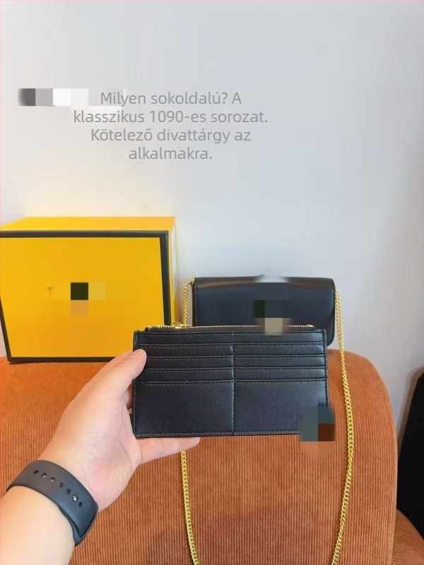 Sokoldalú női táska láncos vállpánttal, használható keresztbodyként, clutch és akordeon stílusú