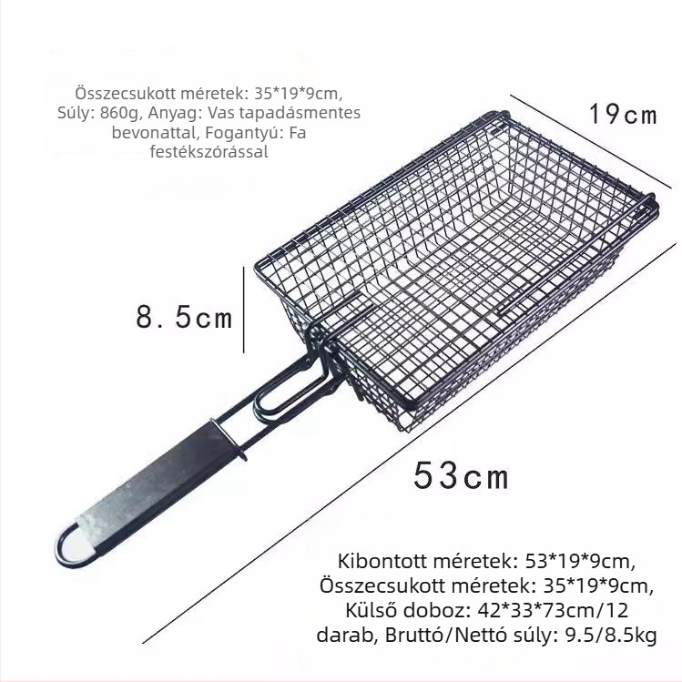Öntöttvas csirke sülthez: grillrács és serpenyő készlet