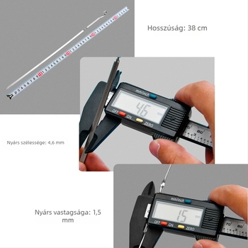 Nem mágneses rozsdamentes acél grill-nyársak, kör alakú, 38 cm hosszú, 4,5 cm széles, 144 darabos készlet