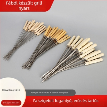 Fapálcás rozsdamentes acél grillnyársak – bárányhúshoz