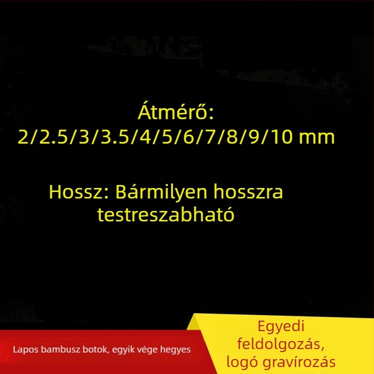 Egyszer használatos bambusznyárs grillhez, bambusz rudak DIY kézműves projektekhez, 1000 darabos csomag