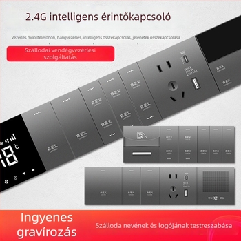 2.4G vezeték nélküli Bluetooth Mesh okos kapcsolópanel szállodák és vendégházak számára hangvezérléssel