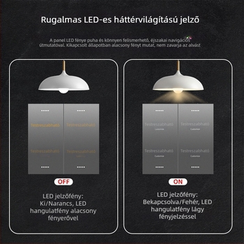 2.4G vezeték nélküli Bluetooth Mesh okos kapcsolópanel szállodák és vendégházak számára hangvezérléssel
