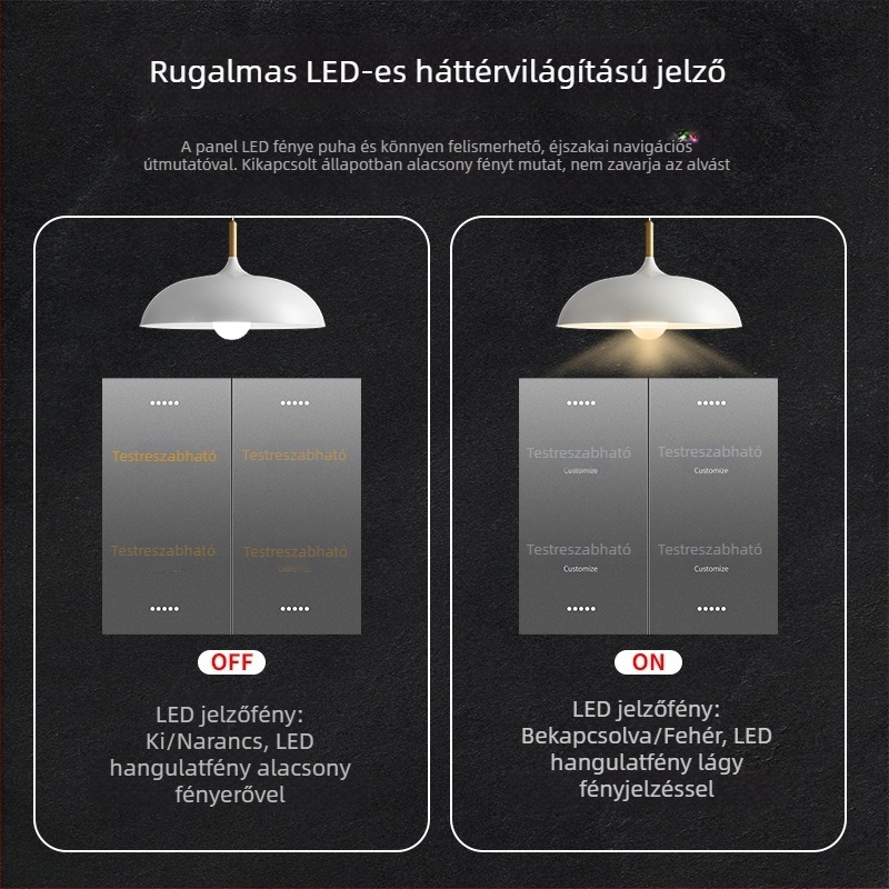 2.4G vezeték nélküli Bluetooth Mesh okos kapcsolópanel szállodák és vendégházak számára hangvezérléssel