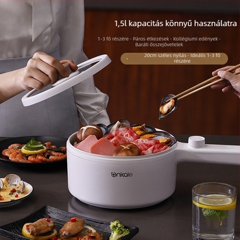 Ankale elektromos főzőedény, multifunkcionális diákszobára, mini tészta főzőedény, 600W, 1,5L