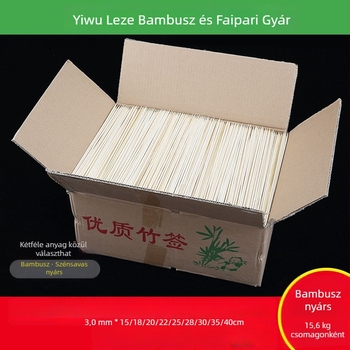 Bambusz barbecue nyársak – egyszer használatosak, hús és tengeri ételek számára