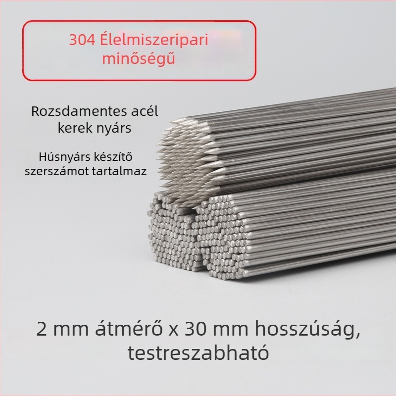 304 rozsdamentes acél környársak grillsütőhöz, bárány kebabhoz