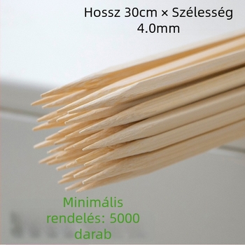 Egyszer használatos négyszögletes bambusznyárs grillhez