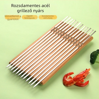 Rozsdamentes acél grillnyárs bárányhúshoz