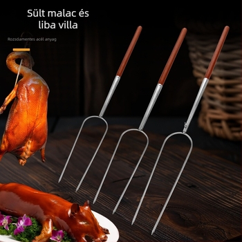 Rozsdamentes acél malac sütővilla, levehető barbecue villa, U‑alakú grillvilla bárányhoz és malac sütéséhez