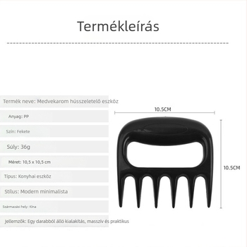 Hús szeparáló villa és reszelő grillsütőhöz, Bear Claw stílus