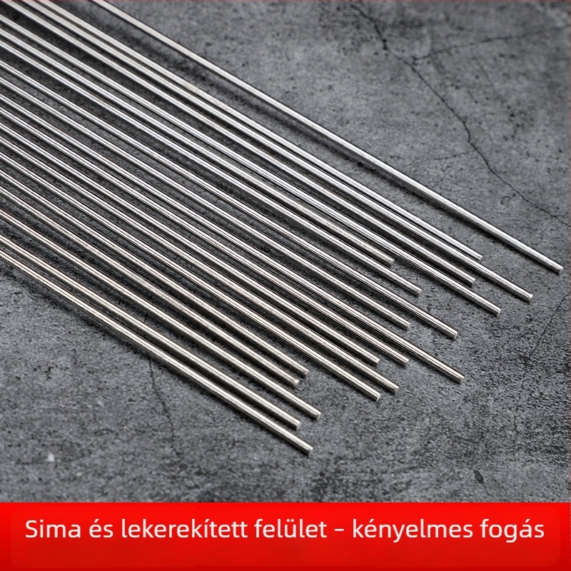 Rozsdamentes acél BBQ nyársak kerek heggyel, hús és csirke szárnyak grillhez